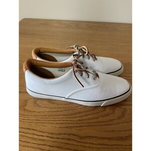 Vtg Florsheim SeaTracs Vegan Leather Deck Boat Nautical Sneakers Sz 9D Preppy